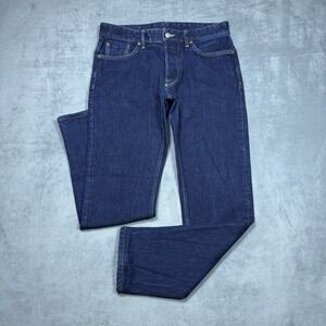 Buck Mason Jeans Mens 32x30 Ford Standard ButtonFly Taper Double Dipped Denim